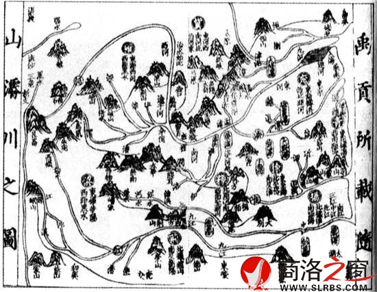 《禹貢》所載九州山川形勢圖，雕版墨印，宋代。